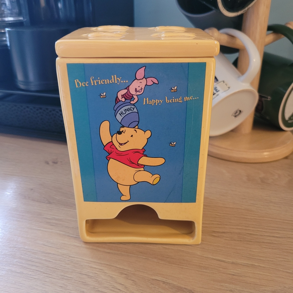 Winnie the Pooh Yellow Tea Bag Holder